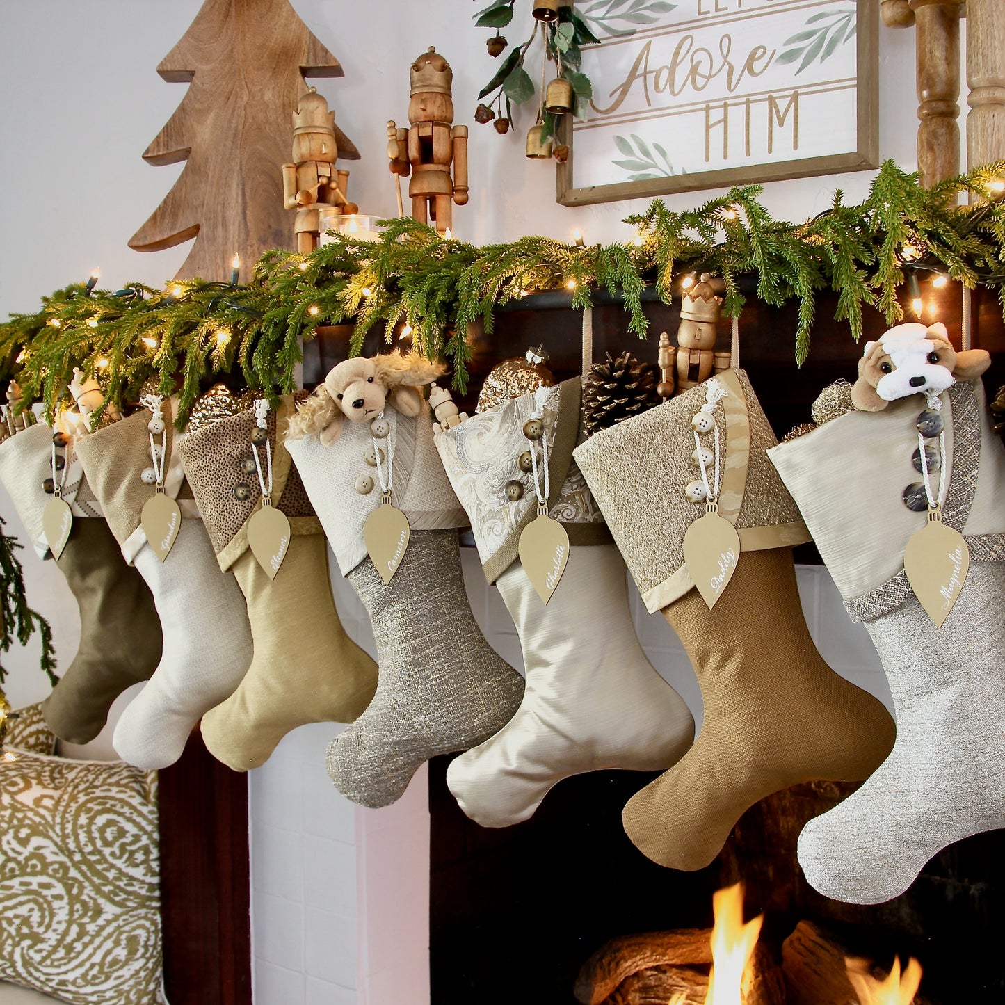 Neutral + Texture #1 | Handmade Christmas Stockings