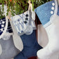 Curated Christmas Stocking Set - Navy and White