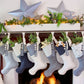 Curated Christmas Stocking Set - Navy and White