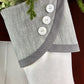 White Stocking Gray Cuff | Grey and Blush | Handmade Christmas Stocking