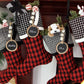 Red, Black & White Christmas Stockings — It's a Jolly Jubilee -- Stockings in Santa's Favorite Colors --  Shipping Included!