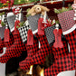 Red, Black & White Christmas Stockings — It's a Jolly Jubilee -- Stockings in Santa's Favorite Colors --  Shipping Included!