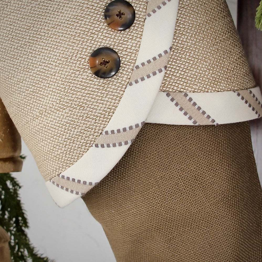 Neutral + Texture #1  | Handmade Christmas Stockings