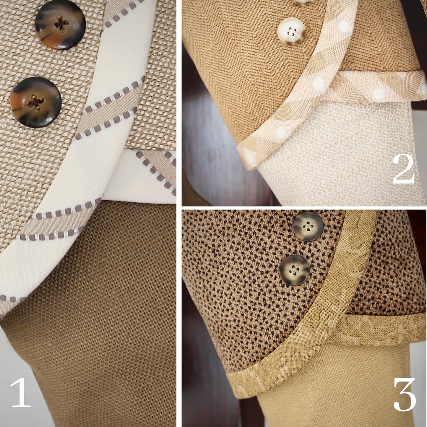 Neutral + Texture #1  | Handmade Christmas Stockings