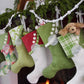 Vibrant Greens and Raspberry Reds With Tropical Flair | Handmade Christmas Stockings
