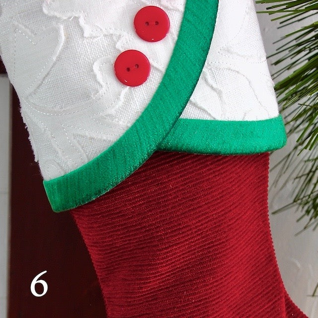 Luxury in Red and Green | Handmade Christmas Stockings
