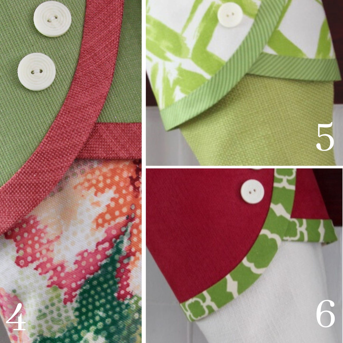 Green Stocking Dark Pink Cuff | Topical Holiday | Handmade Christmas Stocking