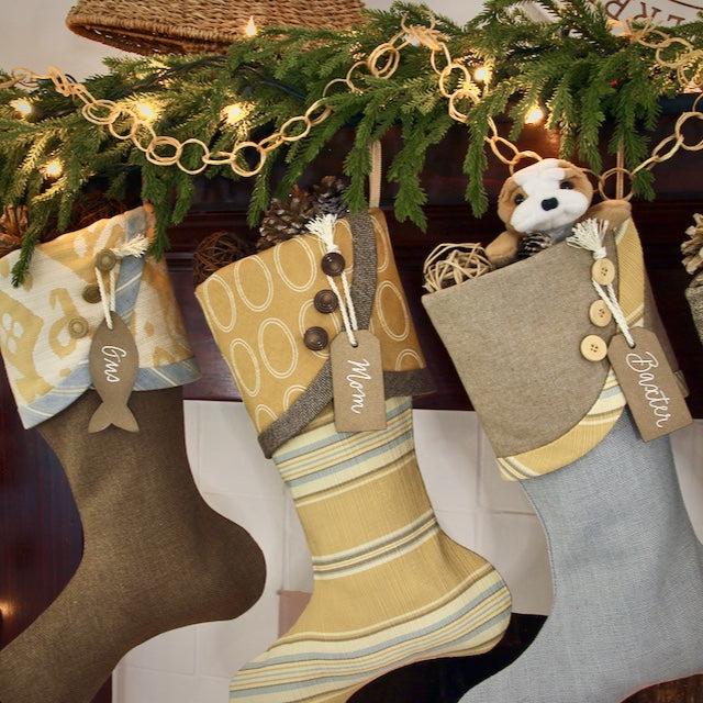Casual Lake House Christmas Stockings | Handmade Christmas Stockings