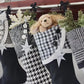 Black and White Modern Christmas Stockings