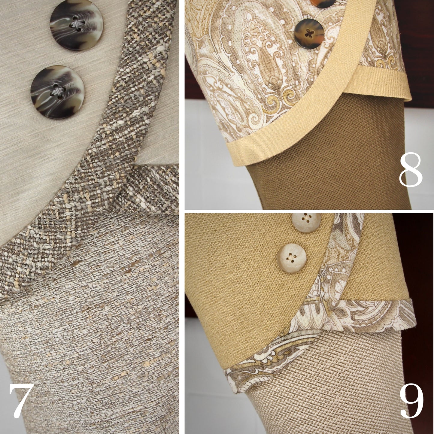 Neutral + Texture #1  | Handmade Christmas Stockings