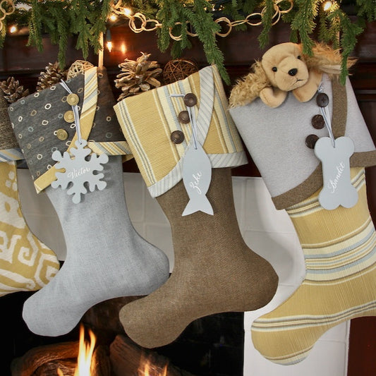 Casual Lake House Christmas Stockings | Handmade Christmas Stockings
