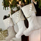 Elegant & Timeless White Christmas Stockings | Handmade Stockings