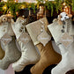 Texture and Gold | Handmade Christmas Stockings