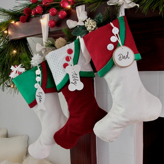 Luxury in Red and Green | Handmade Christmas Stockings