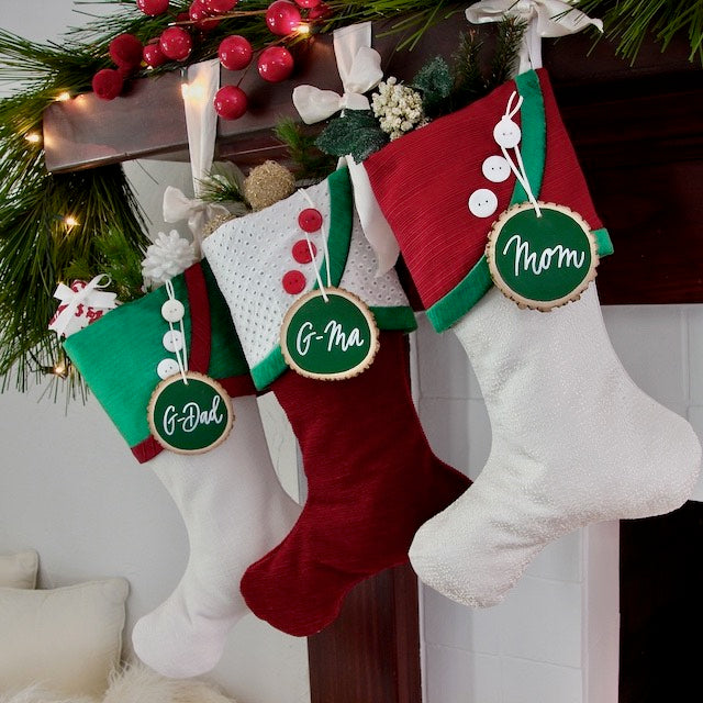 Luxury in Red and Green | Handmade Christmas Stockings