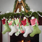 Vibrant Greens and Raspberry Reds With Tropical Flair | Handmade Christmas Stockings