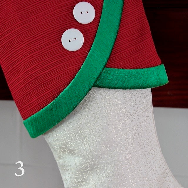 Luxury in Red and Green | Handmade Christmas Stockings