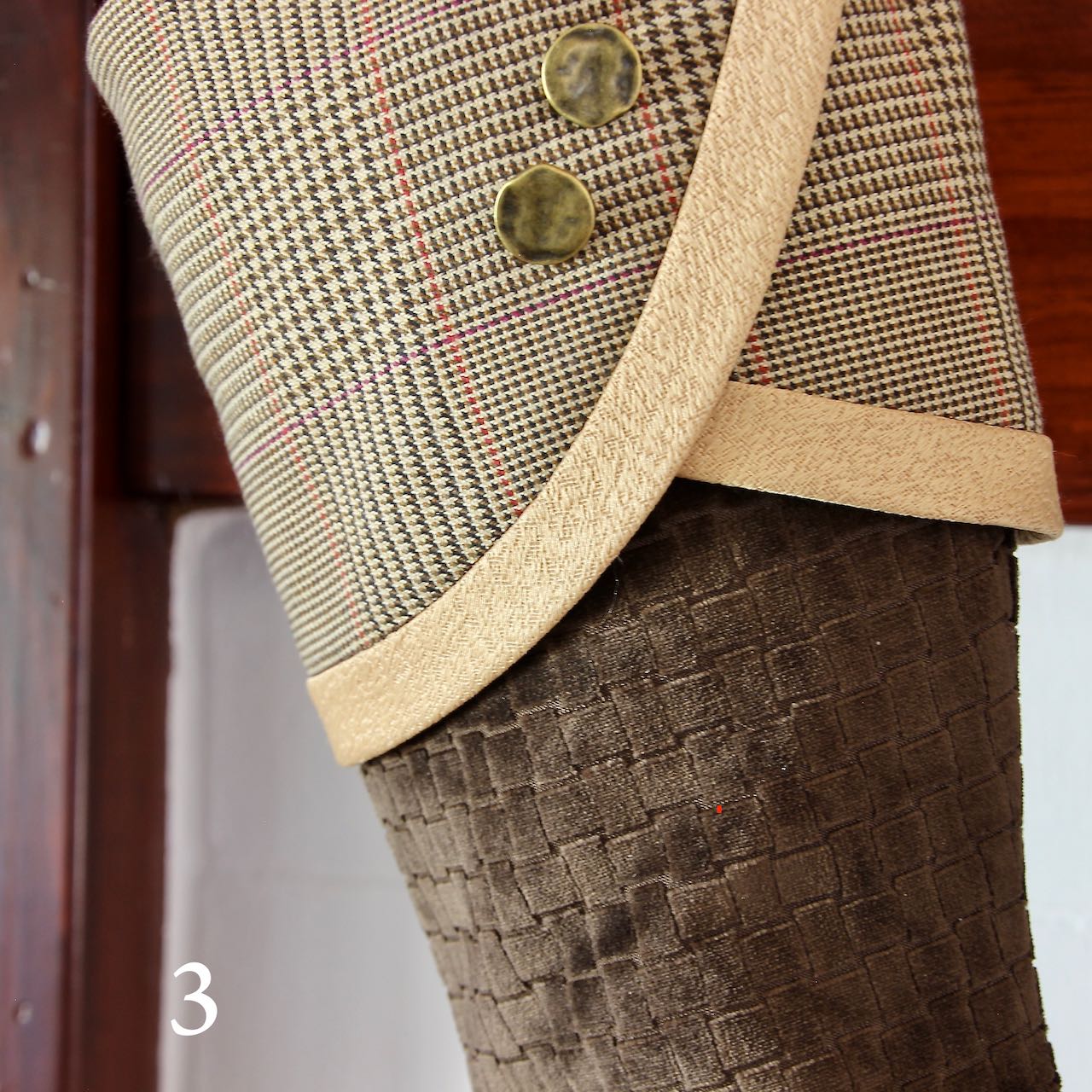 Rich and Sophisticated — Brown, Gold & Black Christmas Stockings — Shipping Included!