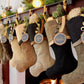 Rich and Sophisticated — Brown, Gold & Black Christmas Stockings — Shipping Included!