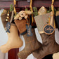 Rich and Sophisticated — Brown, Gold & Black Christmas Stockings — Shipping Included!