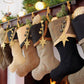 Rich and Sophisticated — Brown, Gold & Black Christmas Stockings — Shipping Included!