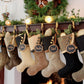 Rich and Sophisticated — Brown, Gold & Black Christmas Stockings — Shipping Included!